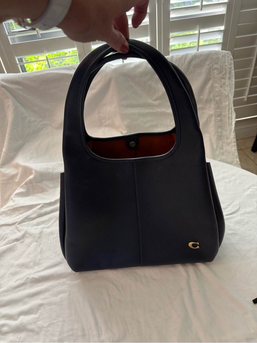 Coach Navy Blue Brooklyn Shoulder Bag 39